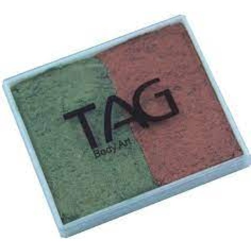 Tag Body Art 50g Split Cake Pearl Copper and Pearl Bronze Green (PEARL COPPER AND PEARL BRONZE GREEN)